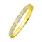 10k Two-Tone Gold Geometric Diamond Motif Bangle